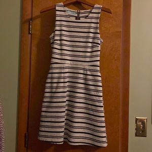 Heather gray and black stripe sleeveless dress from Maurice’s